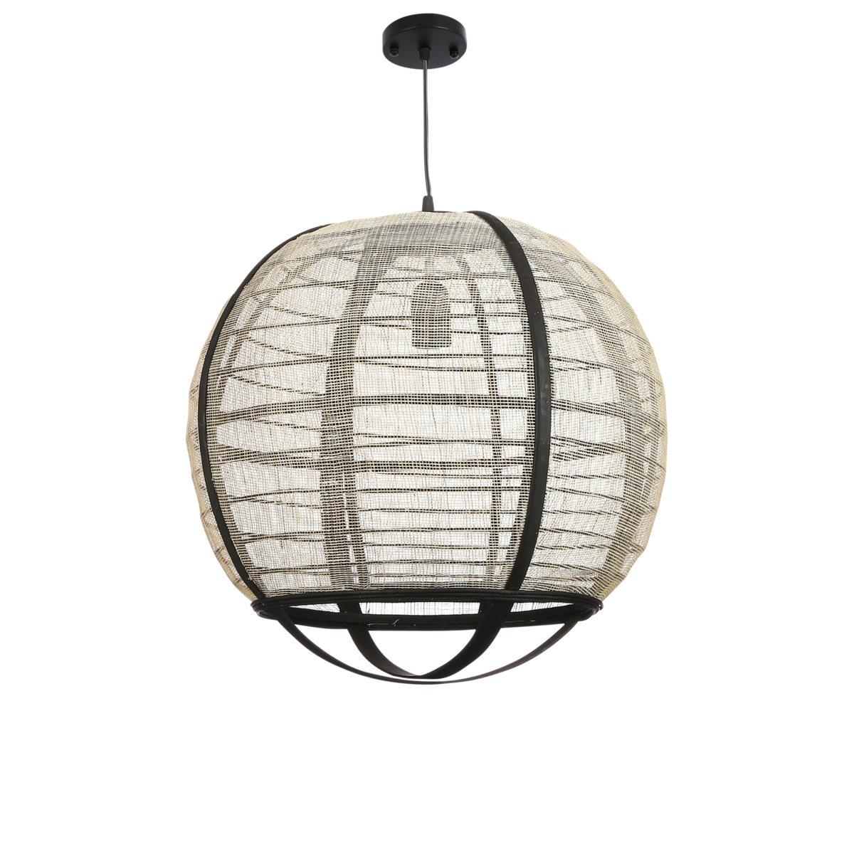 Pella Hanglamp - H44 x Ø45 cm - Linnen - Off White