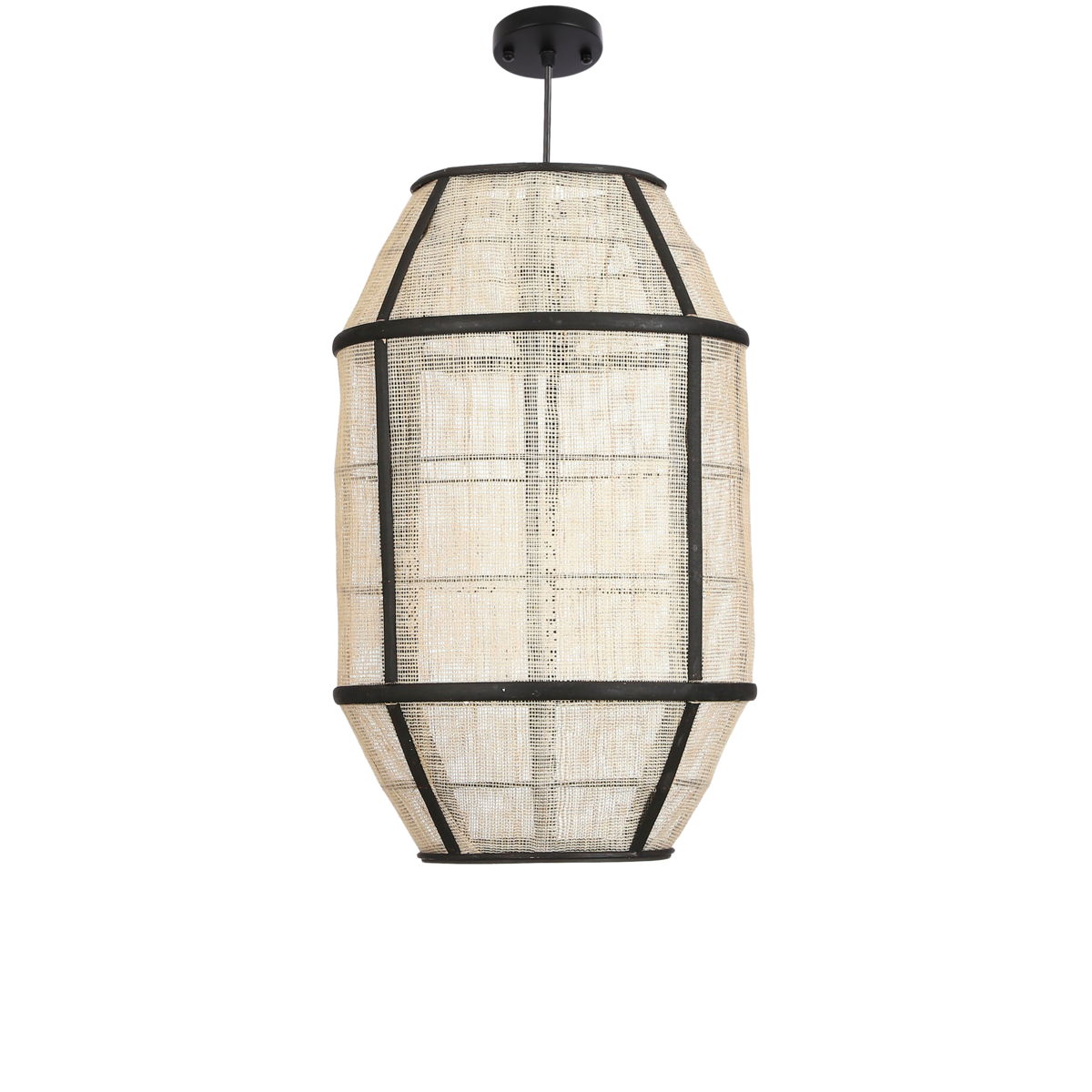 Pella hanglamp - H46 x Ø29 cm - Linnen - Off White