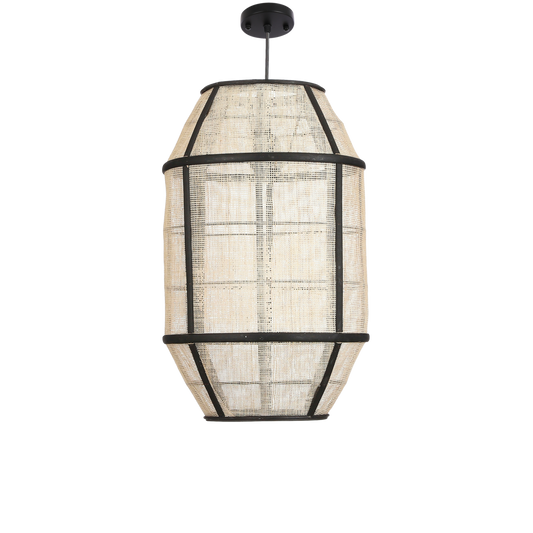 Pella hanglamp - H46 x Ø29 cm - Linnen - Off White