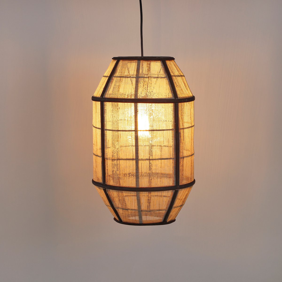 Pella hanglamp - H46 x Ø29 cm - Linnen - Off White