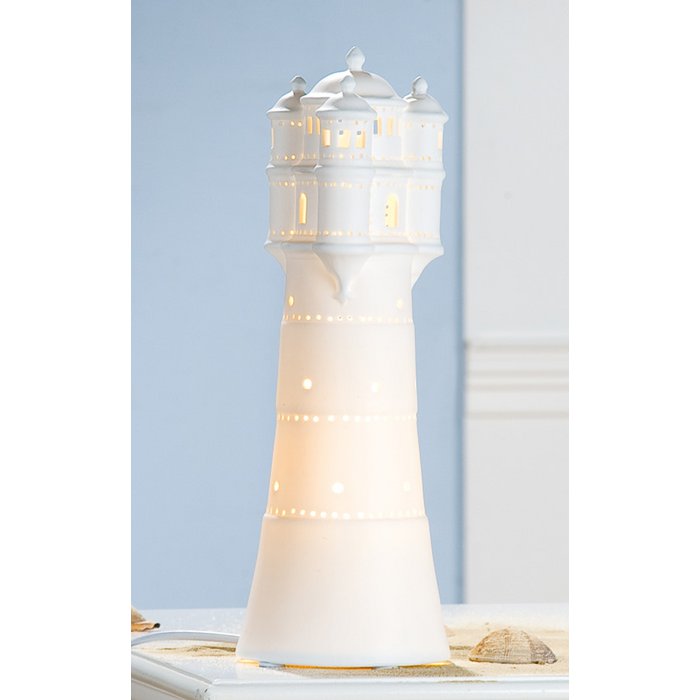 Porseleinen Lamp Vuurtoren - 35 cm